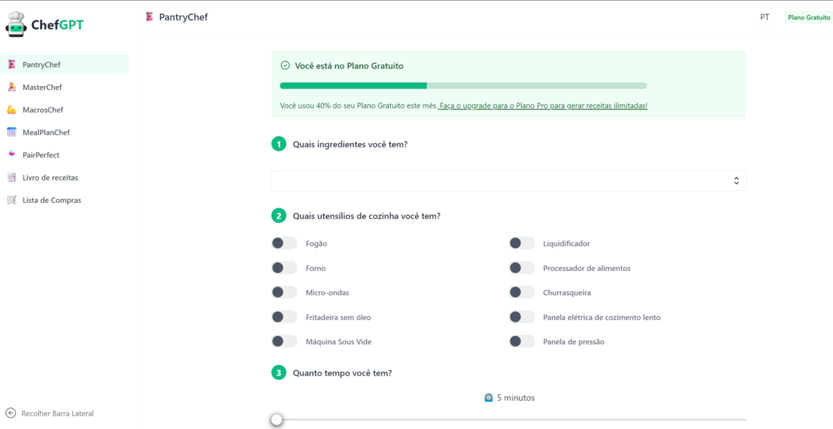 Detalhes de como utilizar o Chef GPT