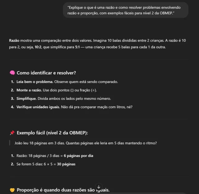Estudar para OBMEP com ChatGPT