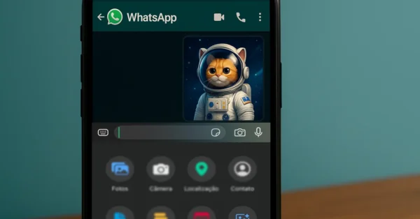 Botão Imagens de IA no WhatsApp