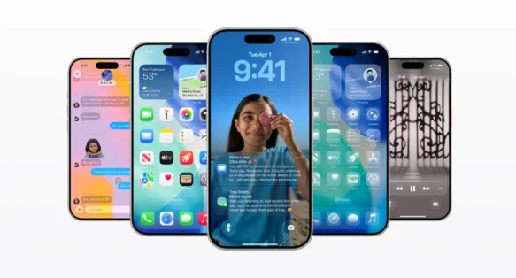 Telas do novo iOS 26.
