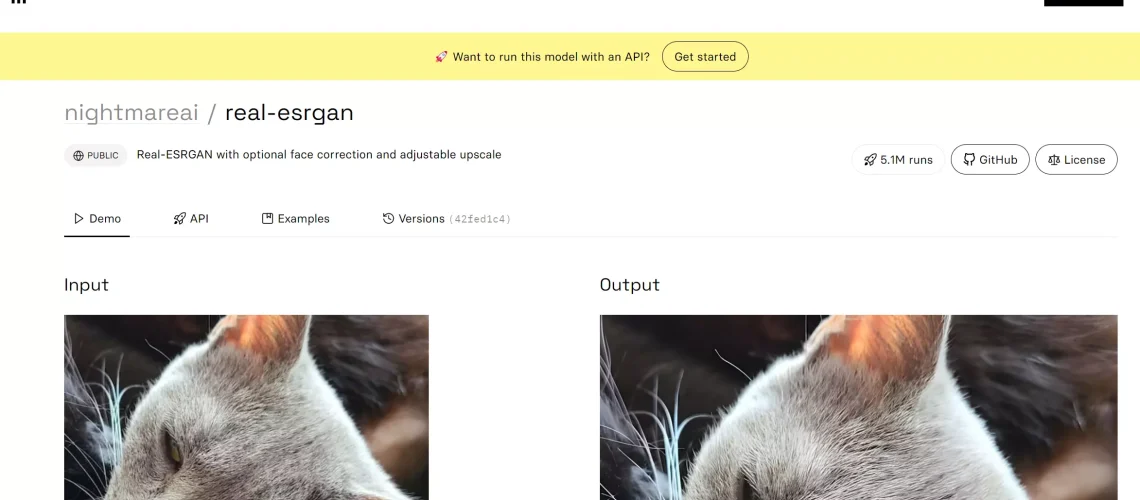 Ferramenta Nightmareai/real-esrgan