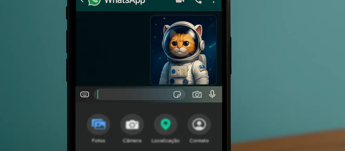 Botão Imagens de IA no WhatsApp